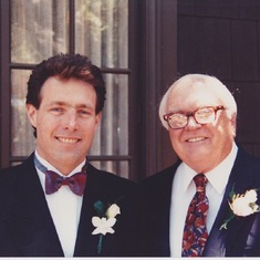 Jon with his father-in-law. Wedding Day 1991