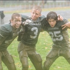 Jordan, Sammy & Logan (last youth football game and best mud game ever!)