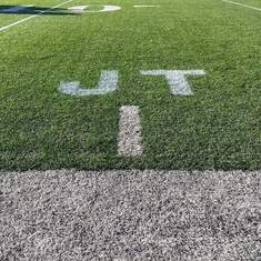 At Willamette Football Field, 38 yard line, his number. Willamette Thank you!