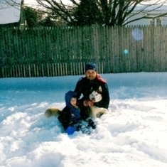 snow with Taz & Daddy