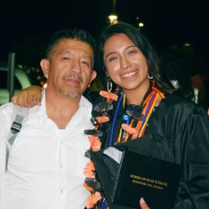 2018 graduation- just me and my dad