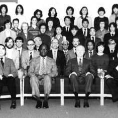 Pepe (first row, far left) as Secretary of the Governing Council of United Nations University under first Rector James Hester.