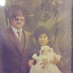 My oldest daughter's baptism in 1985