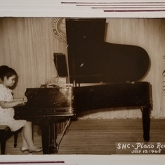 SHC Piano recital, July 1965, age 14. 