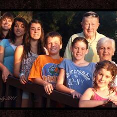 At the pond with all the grandchildren, 2011