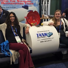 Nicole and Rosie at propane gas convention.