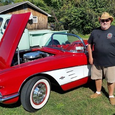 Joe and 1961 corvette and 1954 Chevrolet truck.