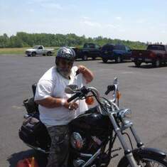 Dad and his beloved Harley! He really liked bikes, and looked good riding one, especially with his beard blowing in the wind!