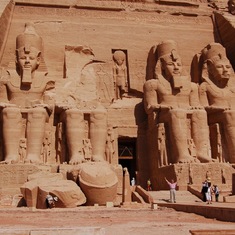 Zoom in to see classic Joe pose. The Temple of Ramses II, Abu Simbel. 2007