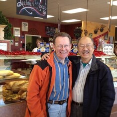 Joe and Kent sharing good times and treats