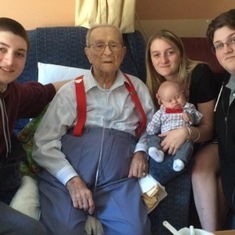 Papa with Josh, Hayley, Ben & Ryder - April, 2014
