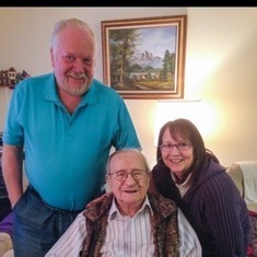 Dad with Linda and Norm