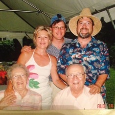 Dad and Jean with his niece Nancy Swanson,  and nephews Michael and Tony Lomonte