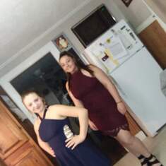 The girls ready for semi formal