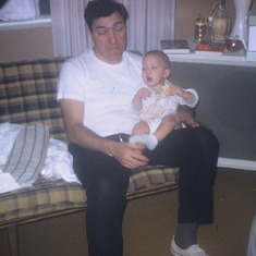 Dad holding baby Tony