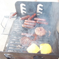 Favorite foods -- lots of family BBQs at A.J. Park--2012