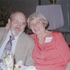 Joe and Sylvia at a banquet