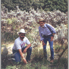 Collecting wild potatoes with Joe in Utah, 1997