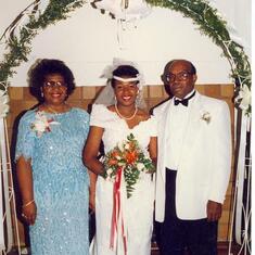 Mom, Me and Dad on my wedding day, July, 6th, 1991