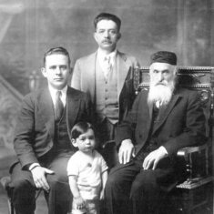 My father Joseph, as a child with his father Samuel, and his father and grandfather. 4 generations!