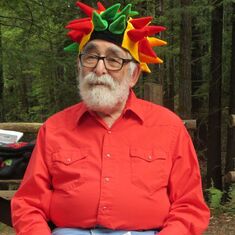 Dad loved to wear silly hats at Balkan and Folklore Camp!