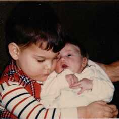 Joey and Baby Michol 1-19-1972