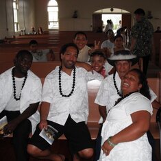 Mommy's Funeral @ Hawaiian Pentecostal Church off Gulick Ave. Antonio, Raymond, Daddy & Lena