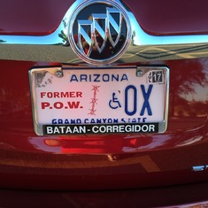 Joe's last Arizona License Plate