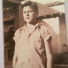Young Joseph Johnson, age 13, 1939