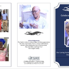 Trifold Program from Funeral Mass