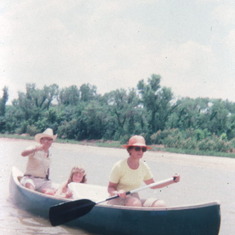 On the Red River 1981.  Grandpa, Grandma and Marcella