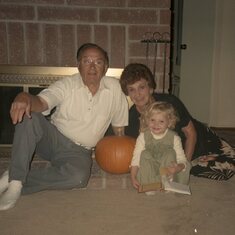 Jacy with Great Grandma and Grandpa in Camarillo, 1999.