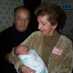 Great Grandma and Grandpa with Jenna, 2003.