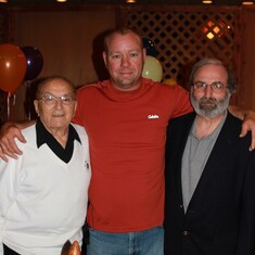 Grandpa and Daddy with Jeremy on his 40th birthday, October 2012.