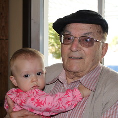 Great Grandpa with Tatum 2010