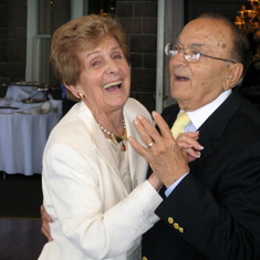 Grandma & Grandpa at Jen's wedding reception in Newport