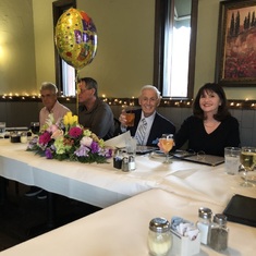 Dad at his 90th birthday with his loved ones and bourbon old fashion!
