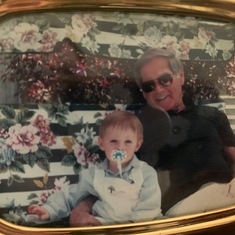 Pop pop with Noah, several years ago. 