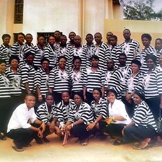 Momma Jo, with members of the English Choir Our Lady of Perpertual Help Cathedral, Makurdi, Nigeria