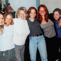 Gina, Pie, Judee, Josie, Briana, Lydia and Carly at the Lafferty Tulsa house circa 1998
