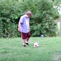 Nate and Ethan taught Josh to play and love soccer just last year!!!