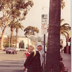 Josh in California in 1980 with my Muslim cousin Joanie
