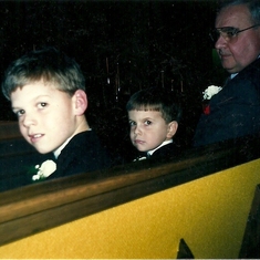 Josh and Jimmy in Bill and Sandy's wedding! I think!!!