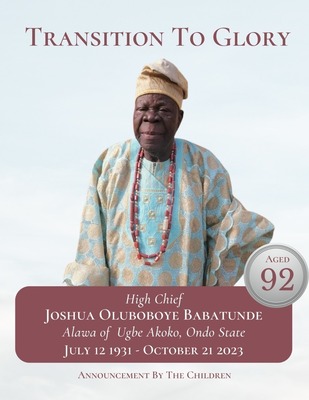 Joshua Oluboboye Babatunde