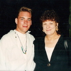 Josh with Aunt Donna  in San Diego, CA  7/25/92
