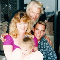 Josh with Uncle Carl, Casey & Alex 
July 26, 1992 @ Cara's wedding in San Diego