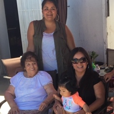 Granddaughter Valerie, Mary and family came up to Sacramento to visit my Mom