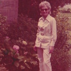It's the 70's, baby. Grams rocking a leisure suit!