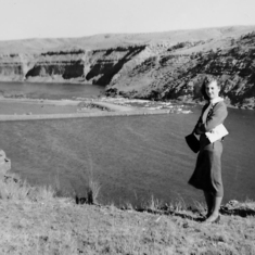 Oct 1956 Joyce at beginning of Cochrane Dam
