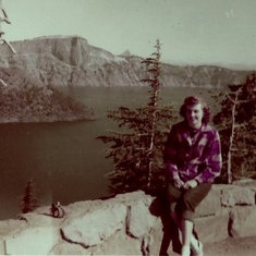 Oct 17, 1957 Joyce at Crater Lake